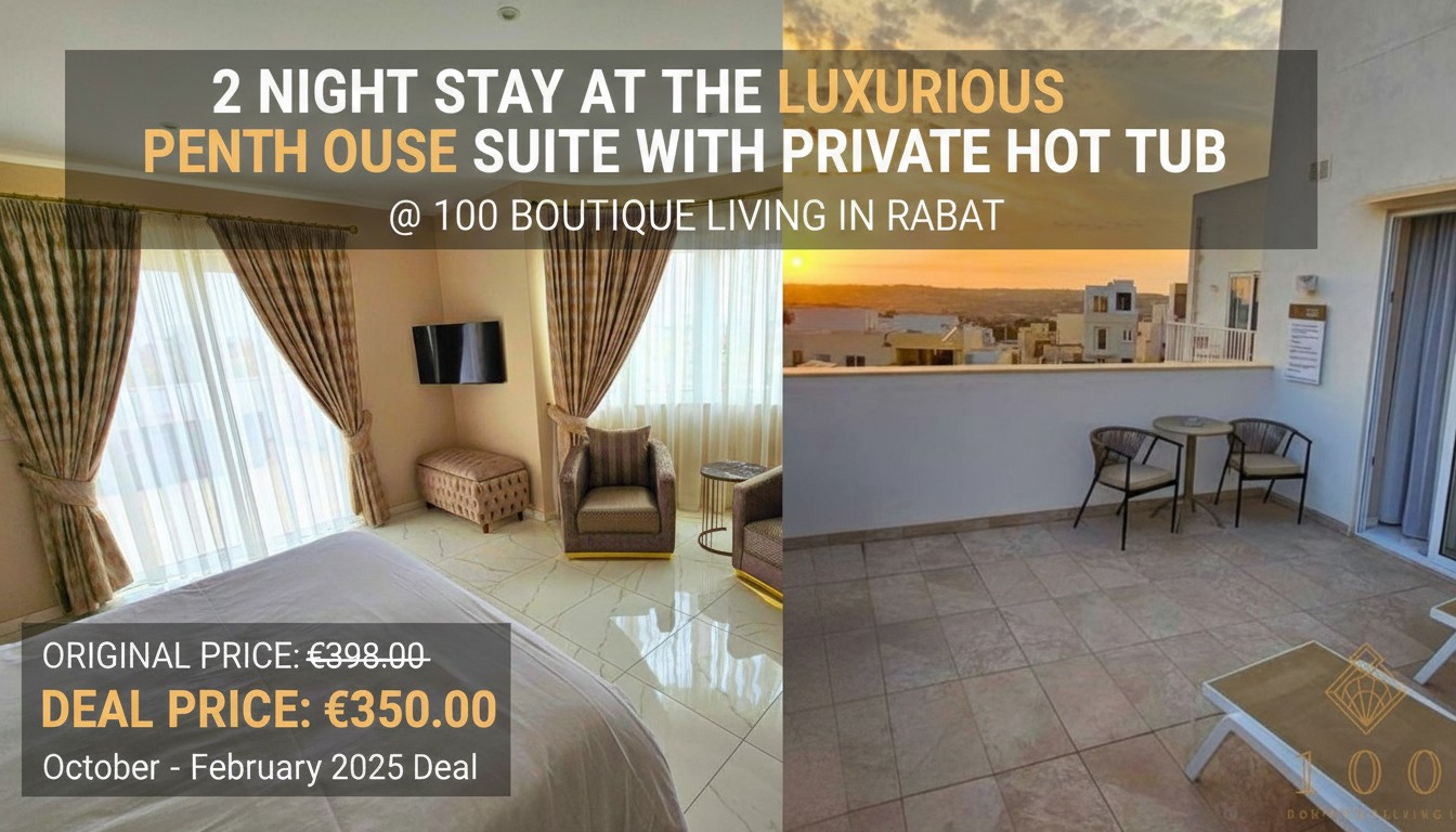 2 night stay at the Luxurious Penthouse Suite with Private Hot Tub ...